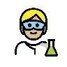 Scientist: Medium-Light Skin Tone Emoji 🧑🏼‍🔬 image - OpenMoji style