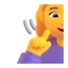 Deaf Woman Emoji 🧏‍♀️ image - Microsoft 3D Fluent style