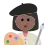 Woman Artist: Medium-Dark Skin Tone