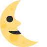 Emoji Last Quarter Moon with Face 🌜 image - Twitter / X (Twemoji) style