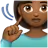 Deaf Woman: Medium-Dark Skin Tone