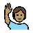 Person Raising Hand: Medium Skin Tone