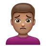 Man Frowning: Medium Skin Tone Emoji 🙍🏽‍♂️ image - WhatsApp style