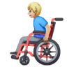 Man In Manual Wheelchair: Medium-Light Skin Tone Emoji 👨🏼‍🦽 image - Samsung style