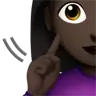 Deaf Woman: Dark Skin Tone Emoji 🧏🏿‍♀️ image - Apple style