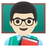 Man Teacher: Light Skin Tone Emoji 👨🏻‍🏫 image - Google Noto Color style