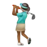 Woman Golfing: Medium-Dark Skin Tone Emoji 🏌🏾‍♀️ image - WhatsApp style