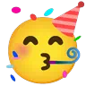 Gesicht mit Partyhorn und Partyhut Emoji 🥳 image - Google Noto Color Animated style