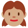 Girl: Medium Skin Tone Emoji 👧🏽 image - Twitter / X (Twemoji) style