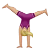 Woman Cartwheeling: Medium-Light Skin Tone Emoji 🤸🏼‍♀️ image - WhatsApp style