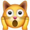 Face de chat lasse Emoji 🙀 image - WhatsApp style