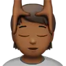 Person Getting Massage: Medium-Dark Skin Tone Emoji 💆🏾 image - Apple style