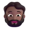 Person: Medium-Dark Skin Tone, Beard Emoji 🧔🏾 image - Microsoft 3D Fluent style