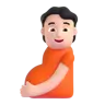 Pregnant Person: Light Skin Tone Emoji 🫄🏻 image - Microsoft 3D Fluent style