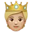 Person With Crown: Medium-Light Skin Tone