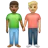 Men Holding Hands: Medium-Dark Skin Tone, Medium-Light Skin Tone