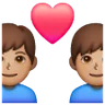 Couple With Heart: Man, Man, Medium Skin Tone Emoji 👨🏽‍❤️‍👨🏽 image - Samsung style
