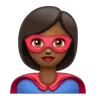 Superhero: Medium-Dark Skin Tone Emoji 🦸🏾 image - WhatsApp style