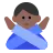 Man Gesturing No: Medium-Dark Skin Tone