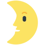 First Quarter Moon Face
