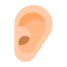 Ear: Light Skin Tone Emoji 👂🏻 image - Tossface style