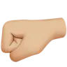 Left-Facing Fist: Medium-Light Skin Tone Emoji 🤛🏼 image - Apple style