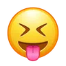 ใบหน้าด้วยลิ้น Stuck-Out และดวงตาที่ปิดสนิท Emoji 😝 image - Telegram style