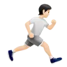 Person Running Facing Right: Light Skin Tone Emoji 🏃🏻‍➡️ image - Apple style
