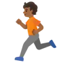 Person Running: Medium-Dark Skin Tone Emoji 🏃🏾 image - Google Noto Color style