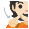 Deaf Person: Light Skin Tone Emoji 🧏🏻 image - Google Noto Color style