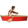 Person Rowing Boat: Medium-Dark Skin Tone Emoji 🚣🏾 image - Apple style
