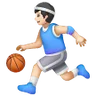Man Bouncing Ball: Light Skin Tone Emoji ⛹🏻‍♂️ image - Samsung style
