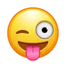 Emoji Affronta con lingua bloccata e occhiolino 😜 image - Telegram style