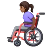 Woman In Manual Wheelchair: Medium-Dark Skin Tone Emoji 👩🏾‍🦽 image - Samsung style