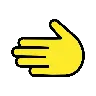 มือหันไปทางซ้าย Emoji 🫲 image - OpenMoji style