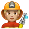 Firefighter: Medium-Light Skin Tone Emoji 🧑🏼‍🚒 image - WhatsApp style