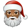 Santa Claus: Medium-Dark Skin Tone Emoji 🎅🏾 image - WhatsApp style