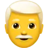 Man: White Hair Emoji 👨‍🦳 image - Apple style
