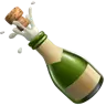瓶子软木塞弹飞出 Emoji 🍾 image - Apple style