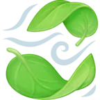 Leaf Fluttering In Wind Emoji 🍃 image - Facebook Meta style
