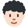 Person: Light Skin Tone, Curly Hair Emoji 🧑🏻‍🦱 image - Twitter / X (Twemoji) style