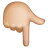 Backhand Index Pointing Down: Medium-Light Skin Tone