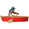 Woman Rowing Boat: Medium-Dark Skin Tone Emoji 🚣🏾‍♀️ image - Apple style