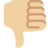Thumbs Down: Medium-Light Skin Tone Emoji 👎🏼 image - Twitter / X (Twemoji) style