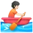 Person Rowing Boat: Light Skin Tone