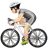 Person Biking: Light Skin Tone