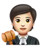 Judge: Light Skin Tone Emoji 🧑🏻‍⚖️ image - WhatsApp style