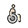 Man In Manual Wheelchair: Light Skin Tone Emoji 👨🏻‍🦽 image - OpenMoji style