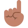 Index Pointing Up: Medium Skin Tone Emoji ☝🏽 image - Tossface style