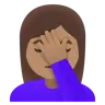 Woman Facepalming: Medium Skin Tone Emoji 🤦🏽‍♀️ image - Google Noto Color style